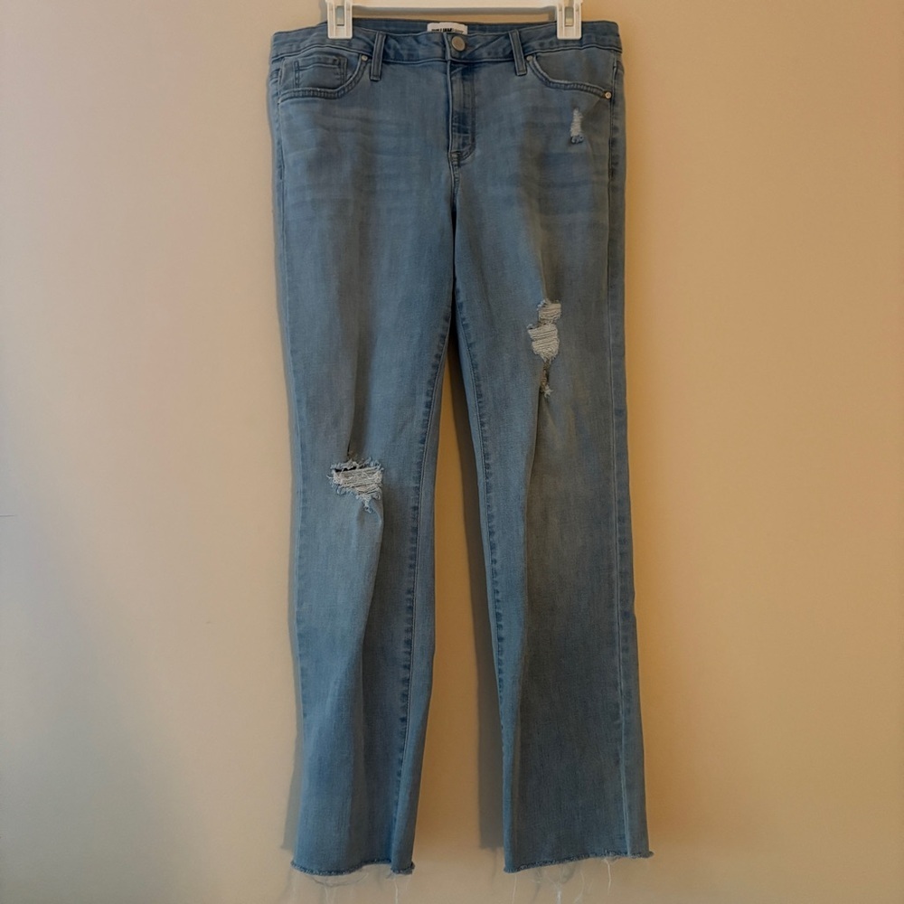William Rast Vintage Boyfriend Jeans 29 Light Wash Distressed Raw Hem